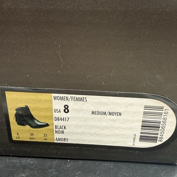 Harley Davidson Boots Womens Size 8 Amory Heeled Leather Ankle Fringe Black - Picture 9 of 9